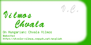 vilmos chvala business card
